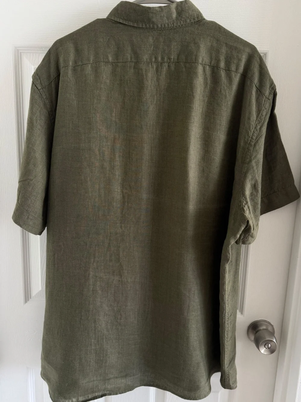 Banana Republic Olive Green Shirt 100% linen